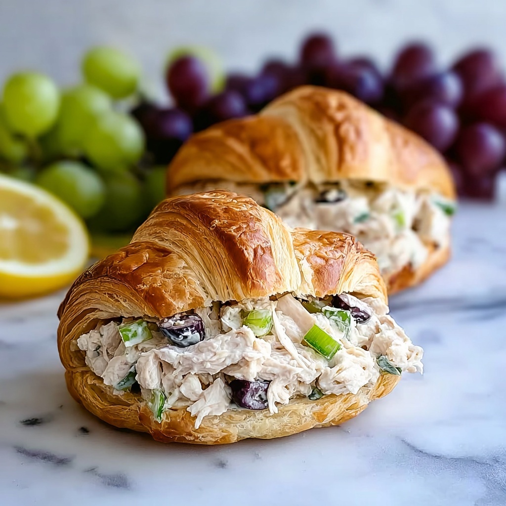 Chicken Salad Croissant Sandwiches Recipe - Recipe Image