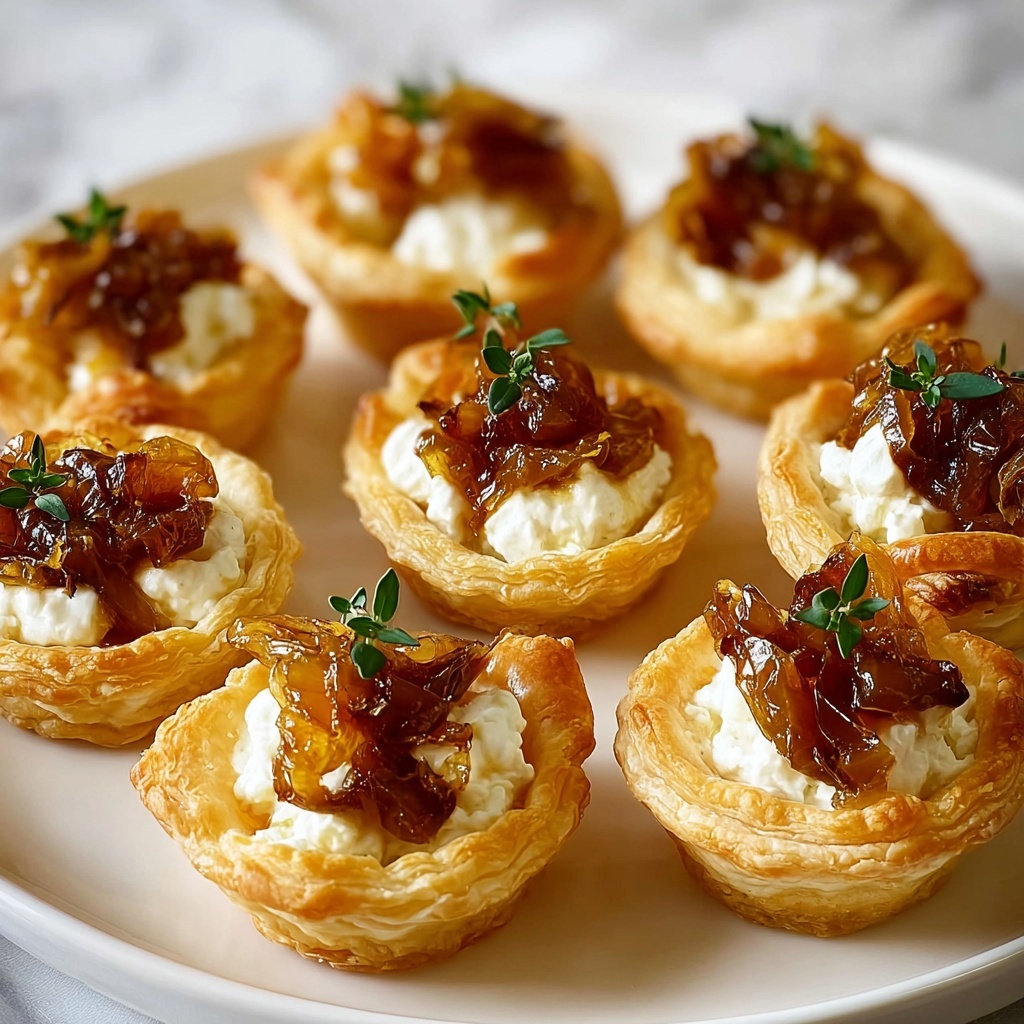 Irresistible Caramelized Onion and Goat Cheese Tarts Recipe - Recipe Image