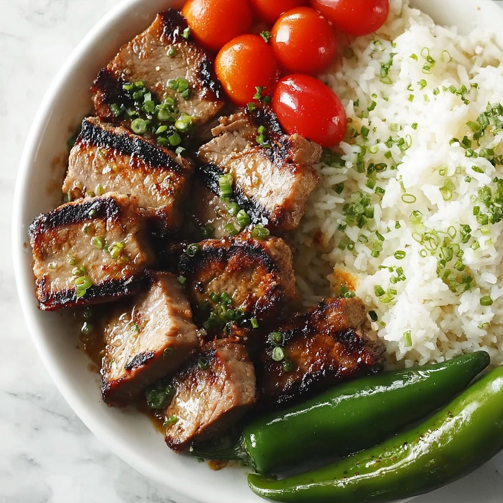 Grilled Pork and Poblano Peppers with Spicy Cheese-Stuffed Peppers Recipe - Recipe Image