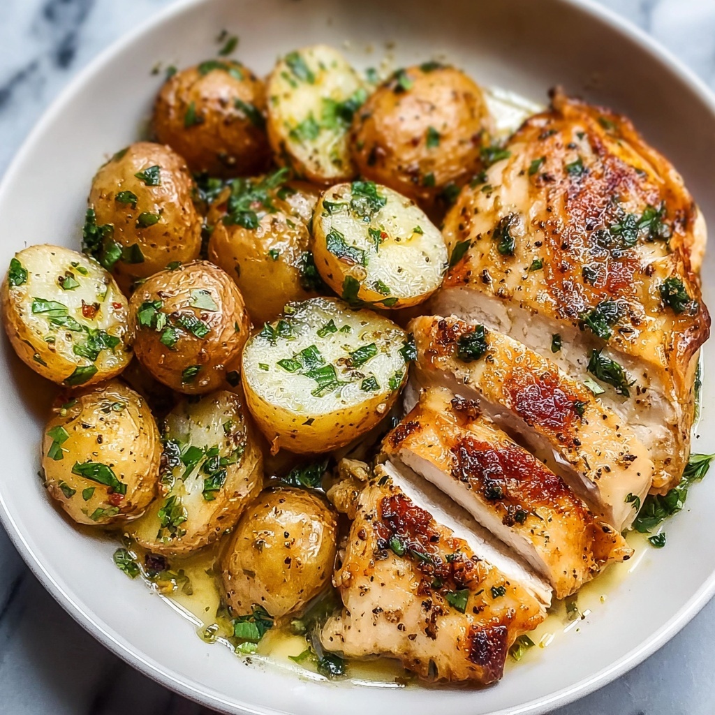 Garlic Parmesan Chicken and Potatoes Recipe - Recipe Image