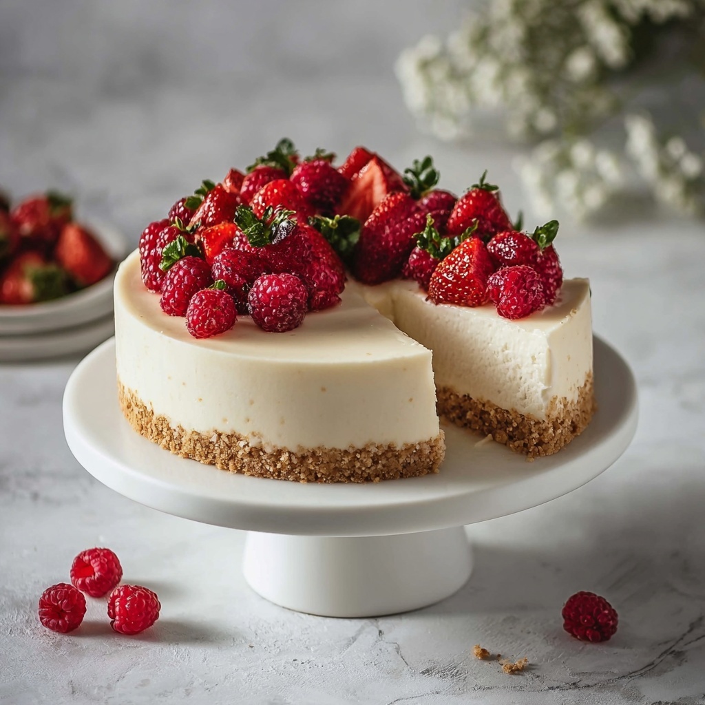 Creamy Vegan Tofu Cheesecake Recipe - Recipe Image