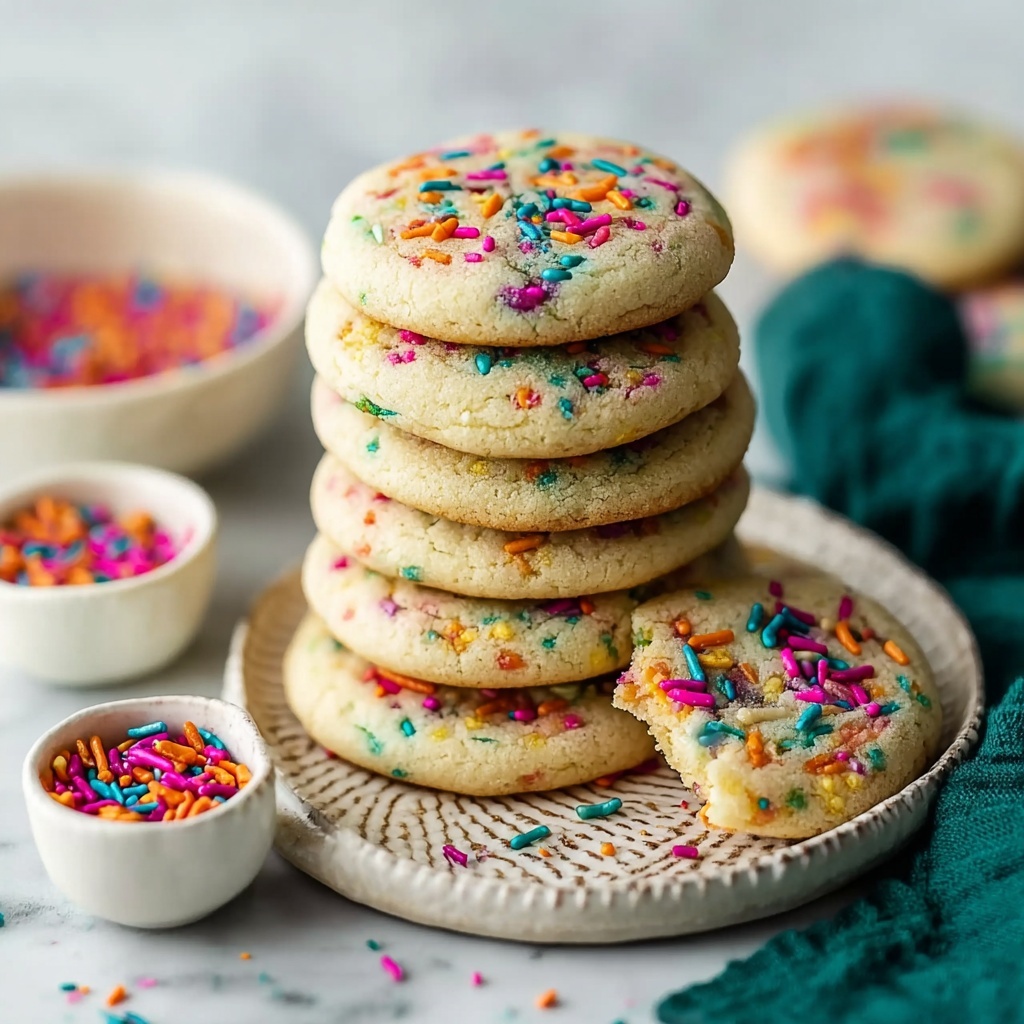 Drop Style Sprinkle Sugar Cookies Recipe - Recipe Image