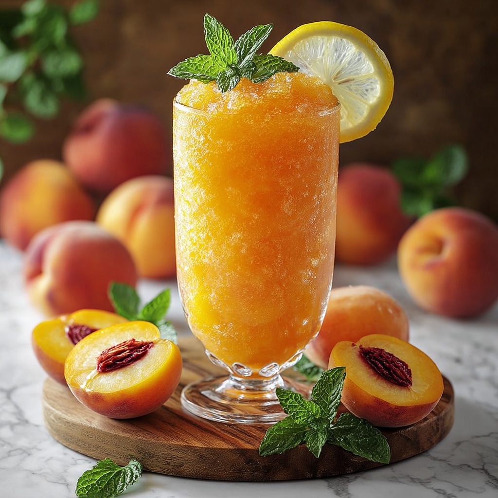 Peach Lemonade Slushie: The Ultimate Summer Refreshment Recipe - Recipe Image