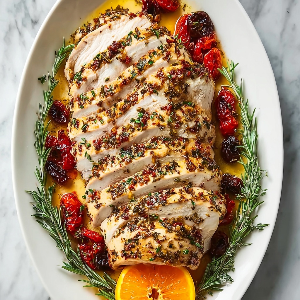 Roasted Turkey Breast with Garlic Herb Butter Recipe - Recipe Image
