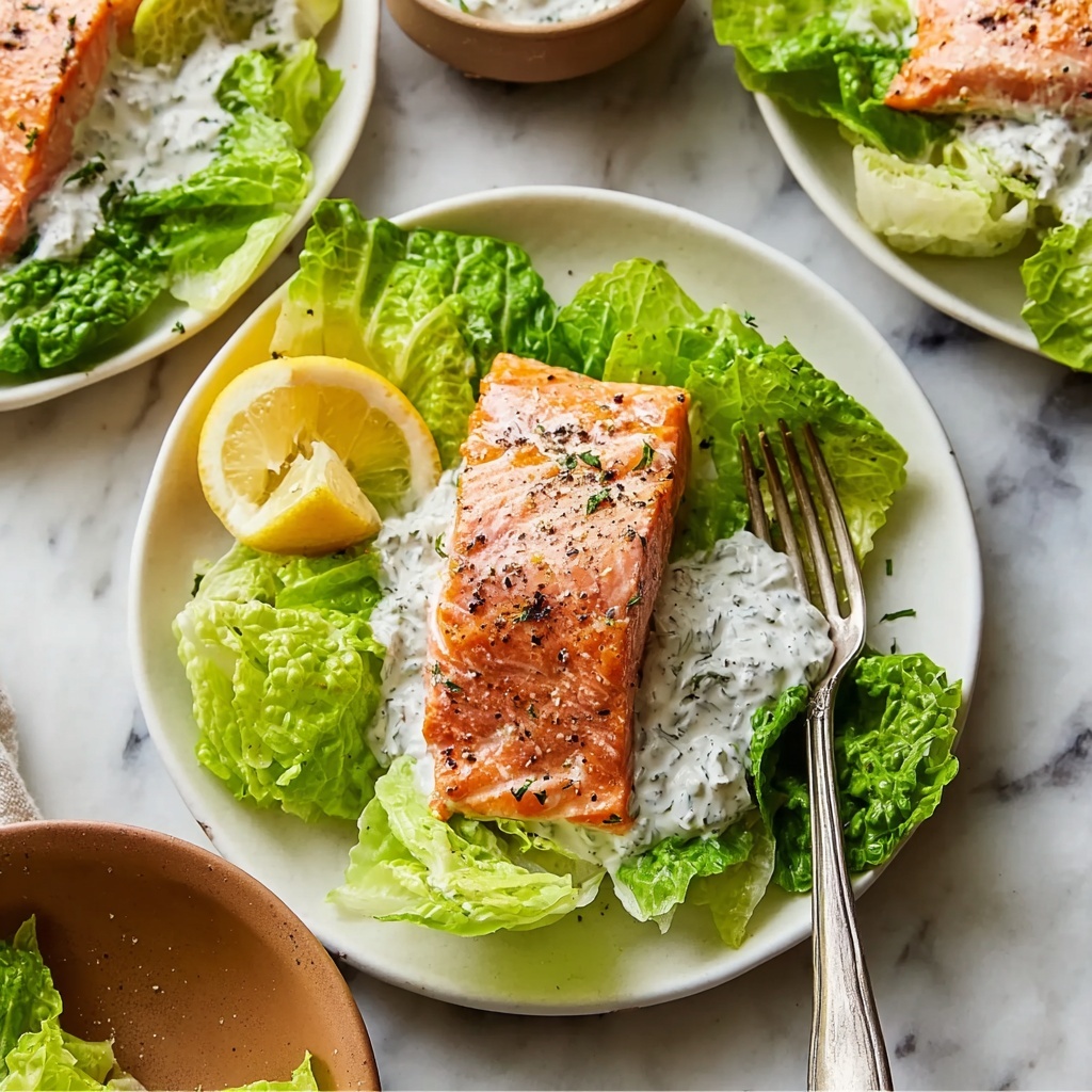 Salmon Caesar Salad with Lemon and Parmesan Recipe - Recipe Image