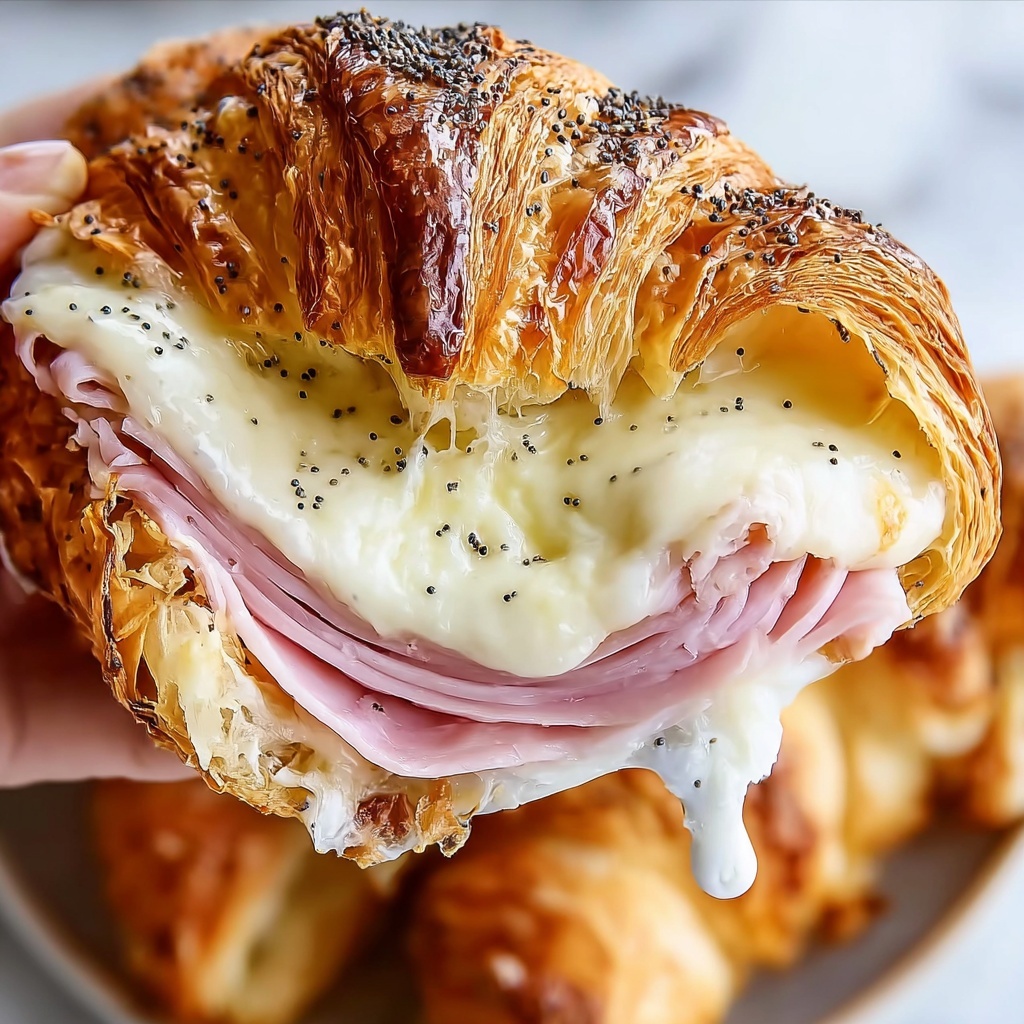 Savory Ham and Cheese Croissant Delights Recipe - Recipe Image