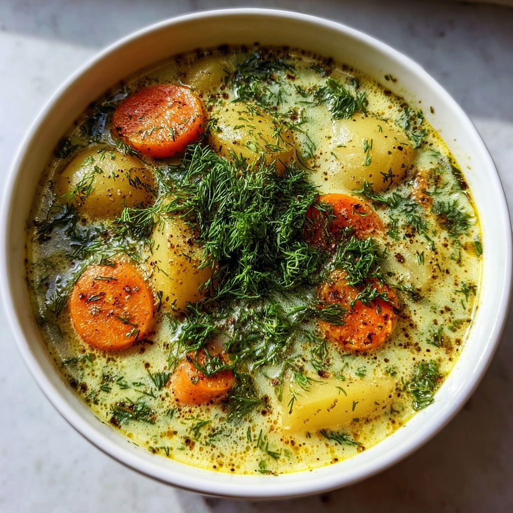Creamy Dill Pickle Soup (Zupa Ogorkowa) Recipe