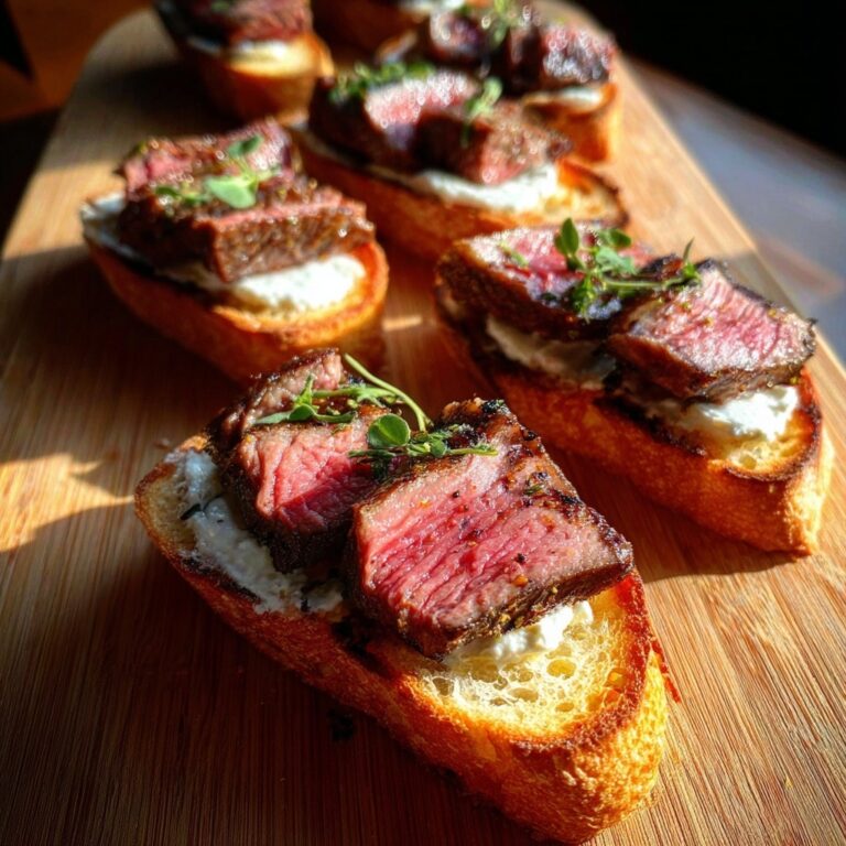 Ribeye Steak Crostini with Horseradish Sauce Recipe