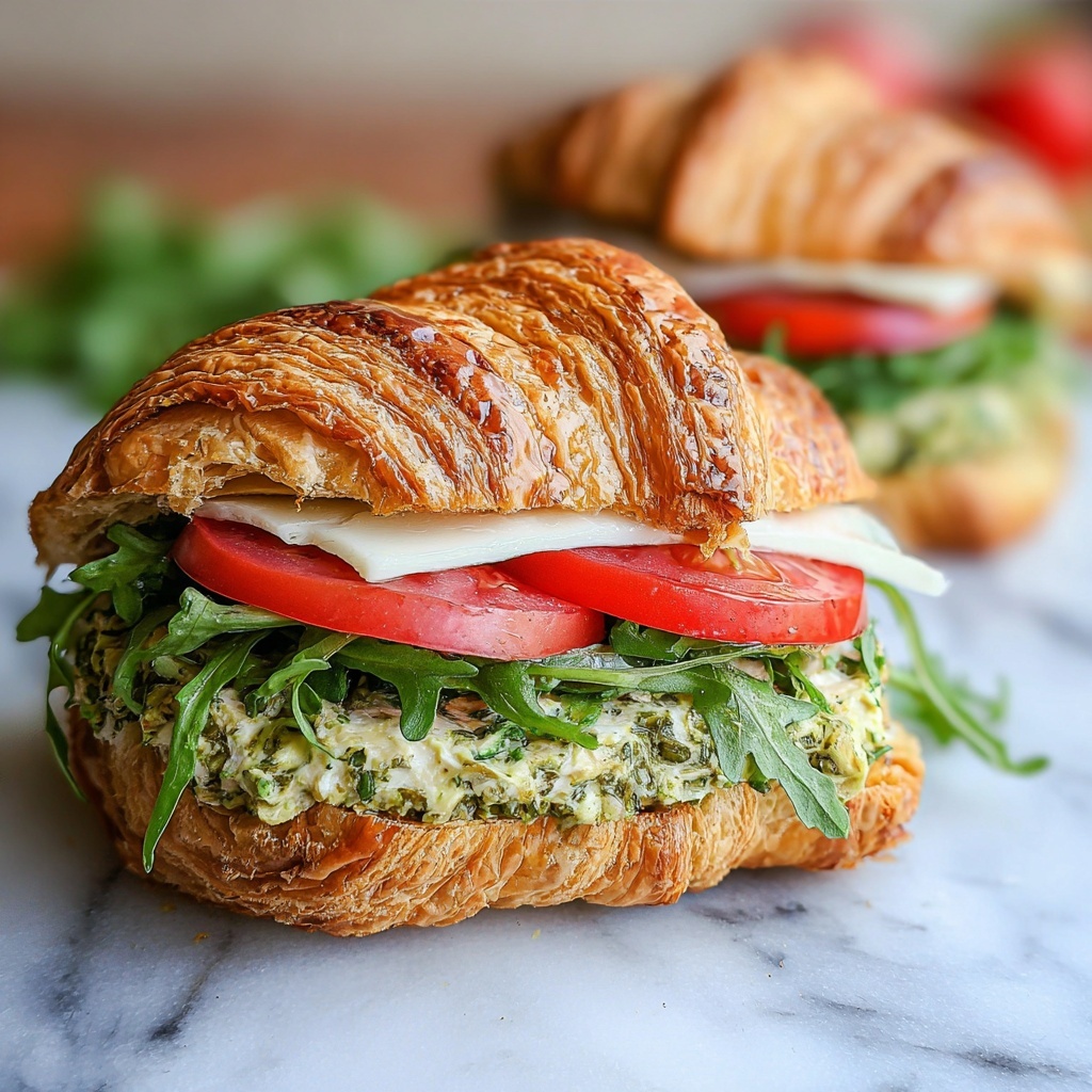 Pesto Chicken Croissants Recipe - Recipe Image