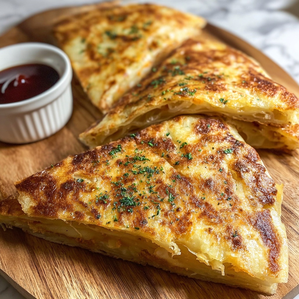 Air Fryer Cheesy Tortilla Garlic Bread Recipe - Recipe Image