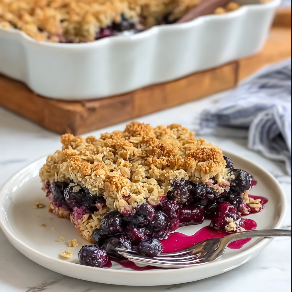Overnight Blueberry Baked Oatmeal Crisp Recipe - Recipe Image