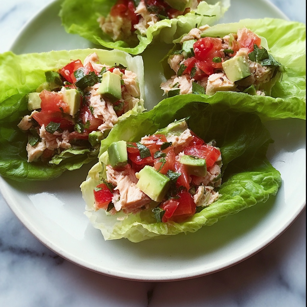 Crispy BLT Chicken Salad Lettuce Wraps for Guilt-Free Flavor Recipe - Recipe Image
