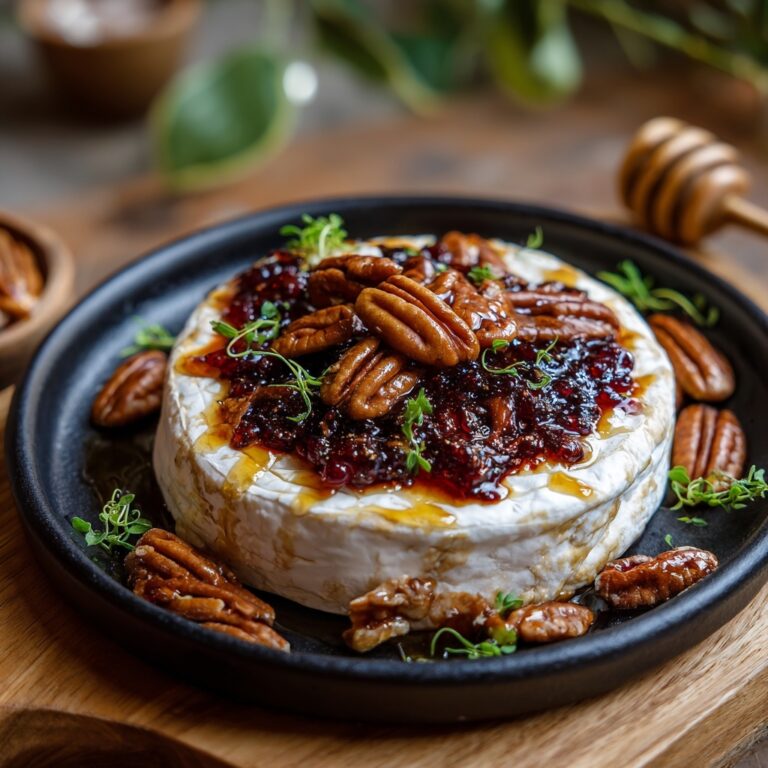 Baked Brie with Fig Jam and Pecans Recipe