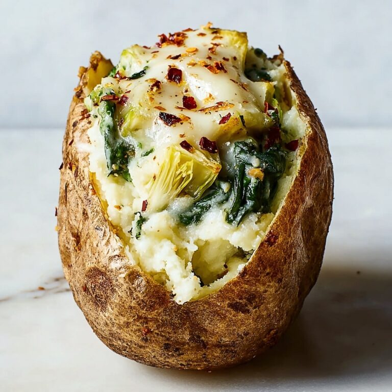 Spinach Artichoke Twice Baked Potatoes for Cozy Nights Recipe