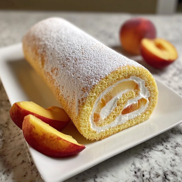 White Peach Swiss Roll Recipe