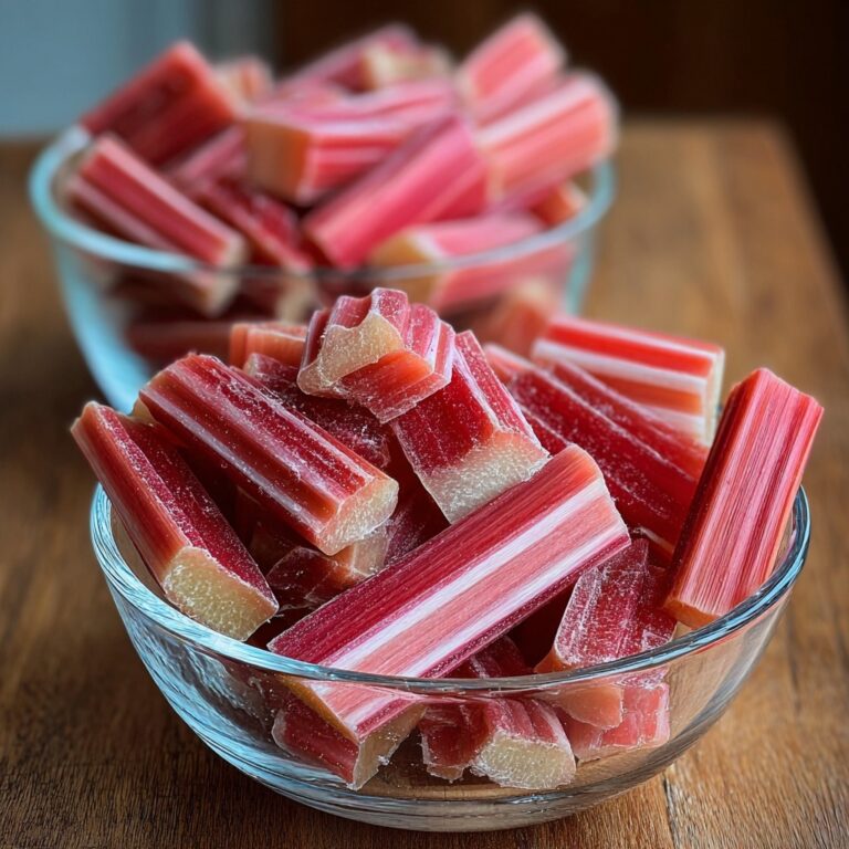 Deliciously Sweet Candied Rhubarb Recipe