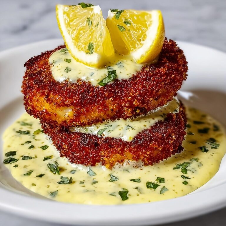 Lemon Pecorino Crusted Chicken with Creamy Lemon Sauce Recipe