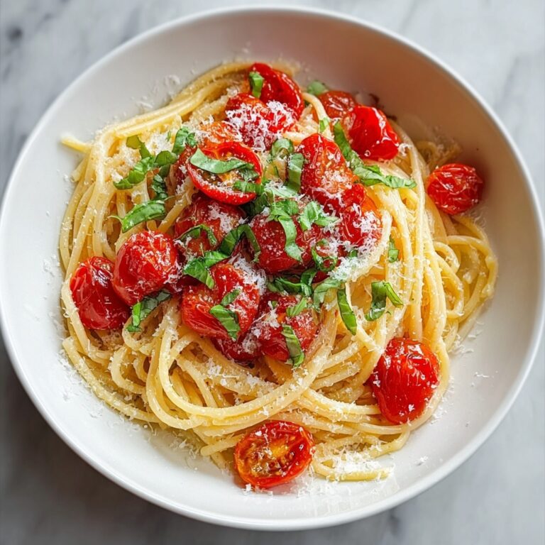Creamy Fresh Tomato Garlic Pasta Recipe