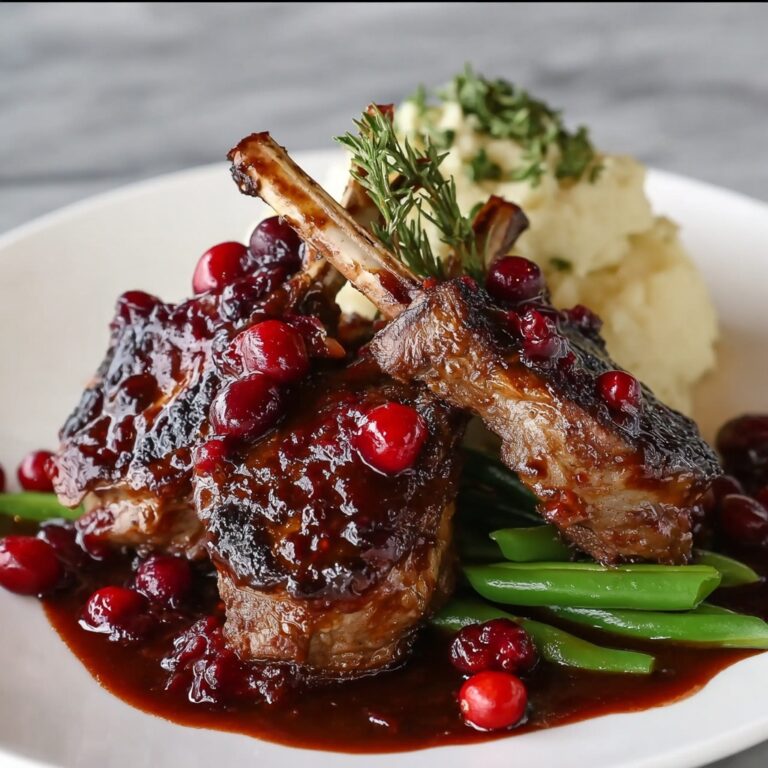 Cranberry-Glazed Lamb Chops Recipe