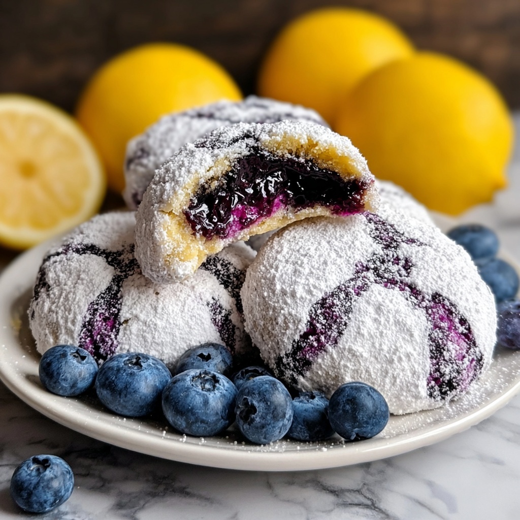 Blueberry Lemon Crinkle Cookies Recipe - Recipe Image