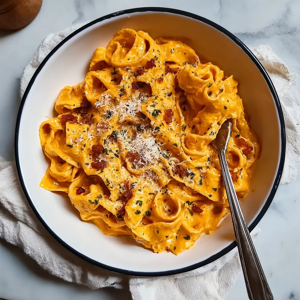 Creamy Pumpkin Alfredo Pasta Recipe - Recipe Image