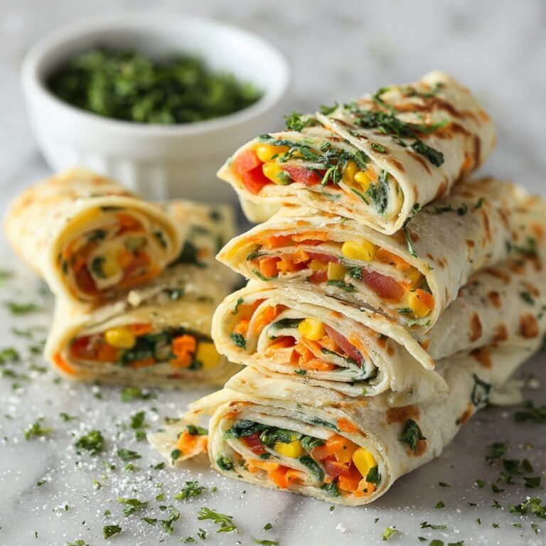 Fresh Vegetable Tortilla Roll Ups Recipe