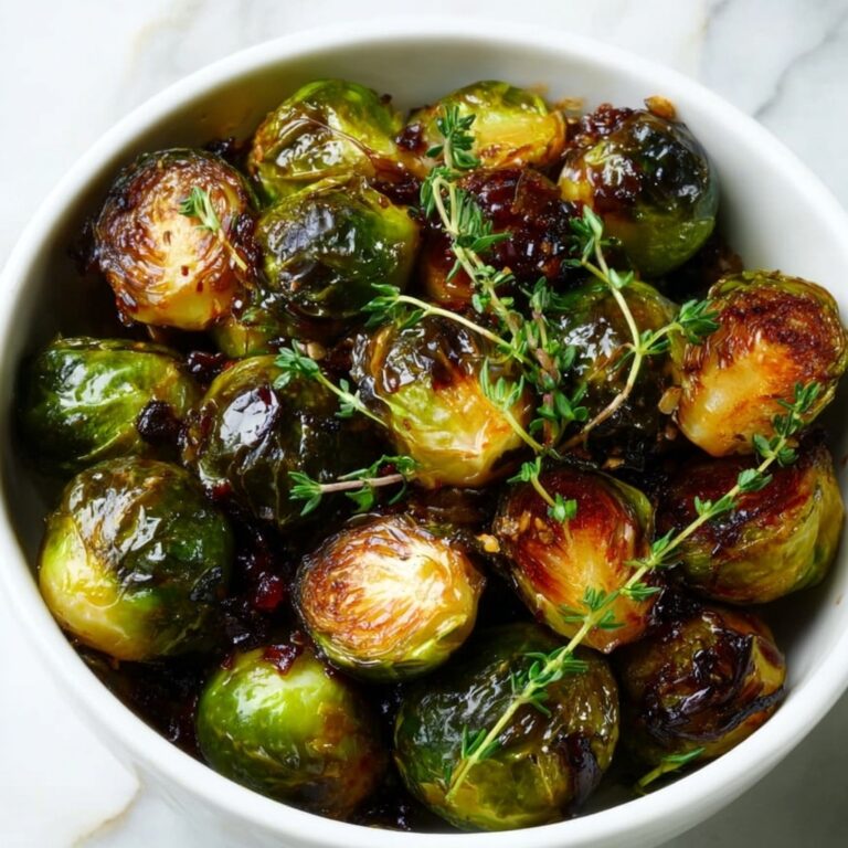 Honey Balsamic Roasted Brussels Sprouts with Walnuts and Feta Recipe