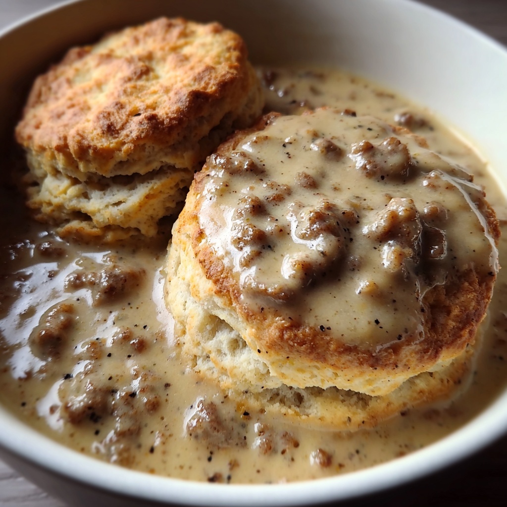 Biscuits and Sausage Gravy Recipe - Recipe Image