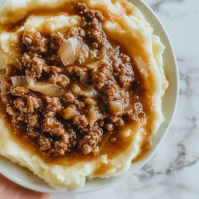 Ground Beef and Gravy Over Mashed Potatoes: Comfort Food Bliss Recipe