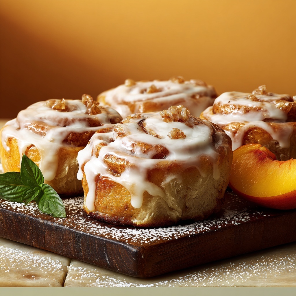 Peachy Cinnamon Rolls Recipe - Recipe Image