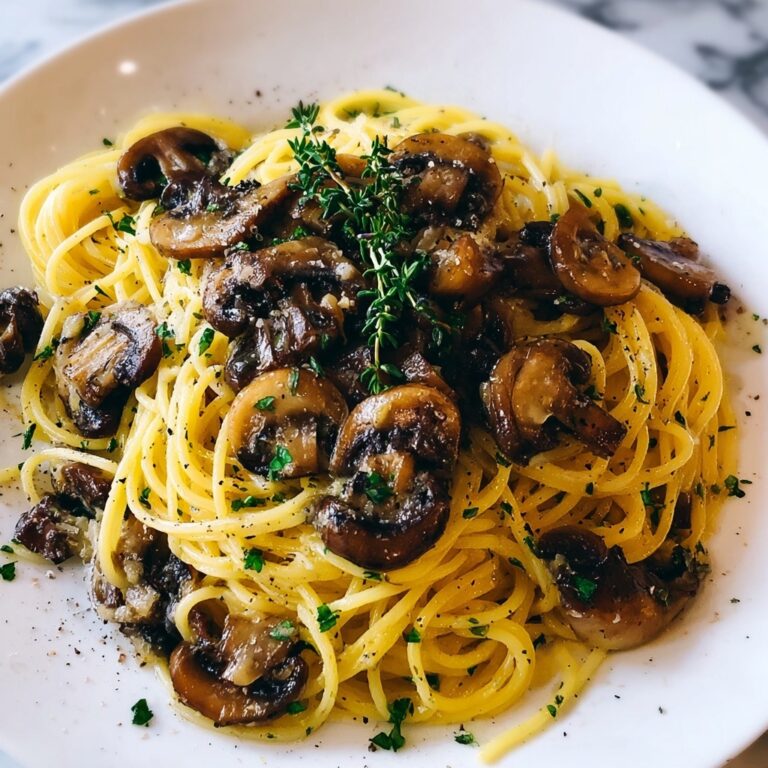 Creamy Mushroom Pasta with Parmesan and Fresh Herbs Recipe