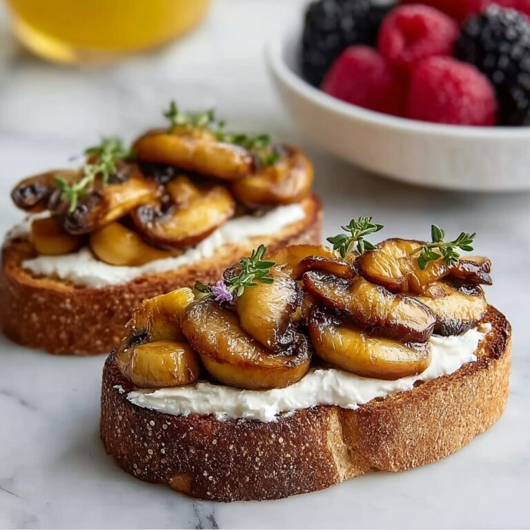 Crispy Mushroom Toast with Cream Cheese Recipe