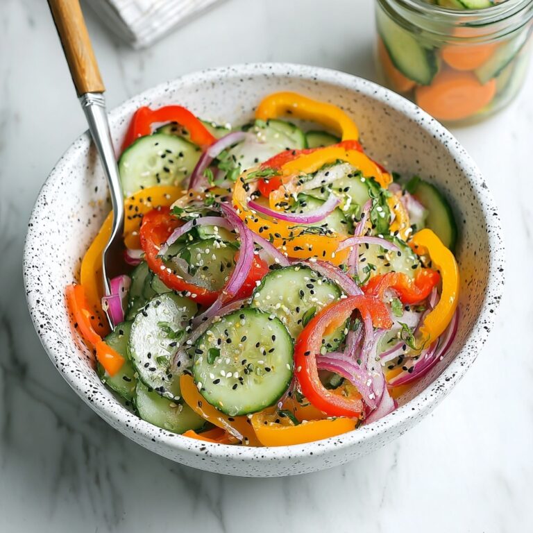 Pickled Cucumber, Onion, and Bell Pepper Salad Recipe