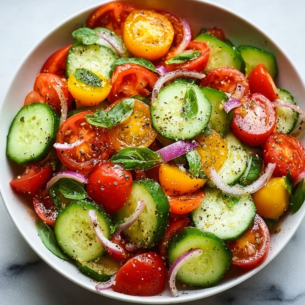 Zesty Tomato Cucumber Salad for Refreshing Summer Vibes Recipe - Recipe Image