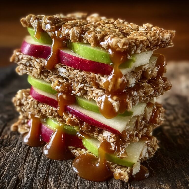 Peanut Butter Apple Granola Sandwiches Recipe