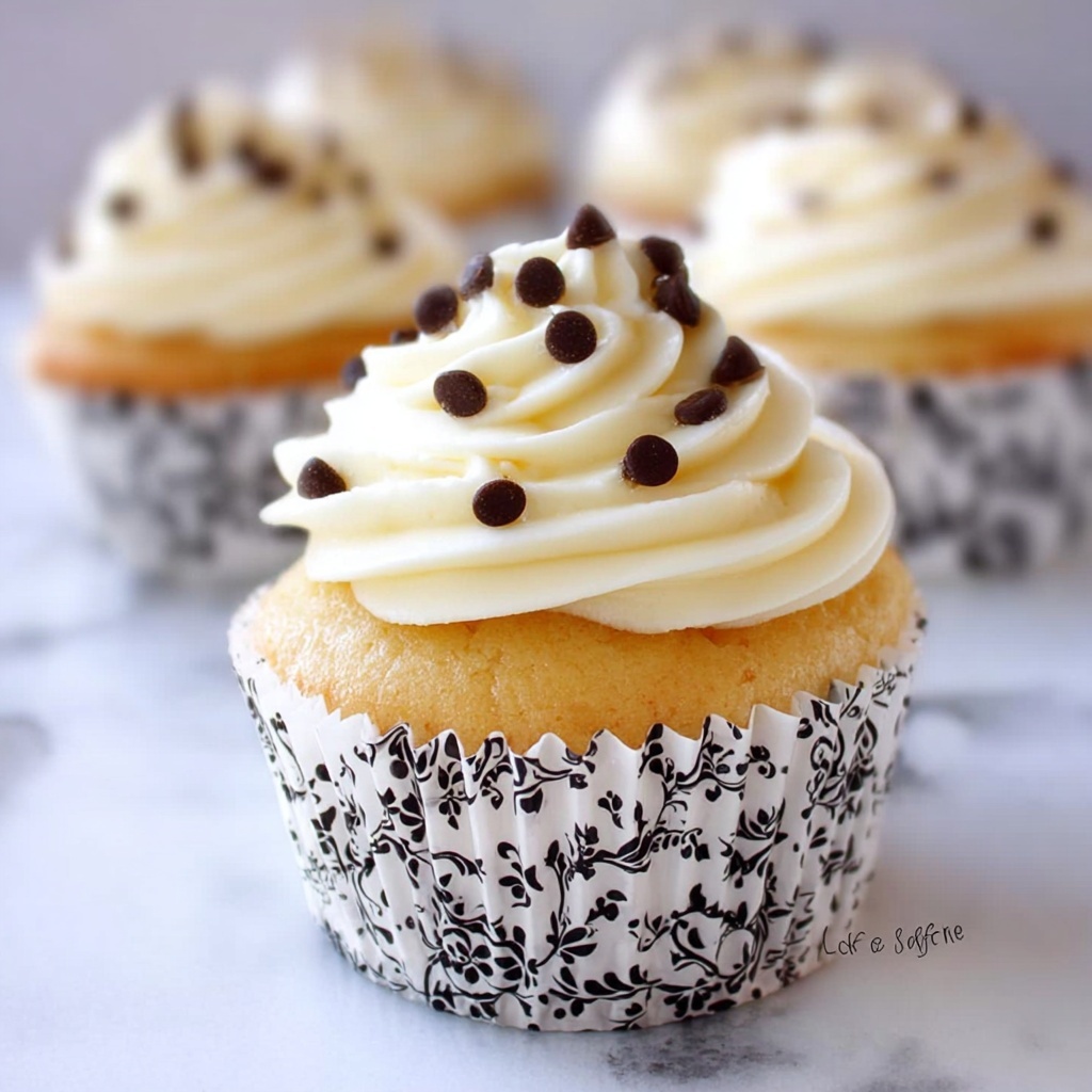 Chocolate Chip Cookie Dough Cupcakes Recipe - Recipe Image