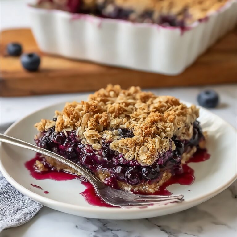 Overnight Blueberry Baked Oatmeal Crisp Recipe