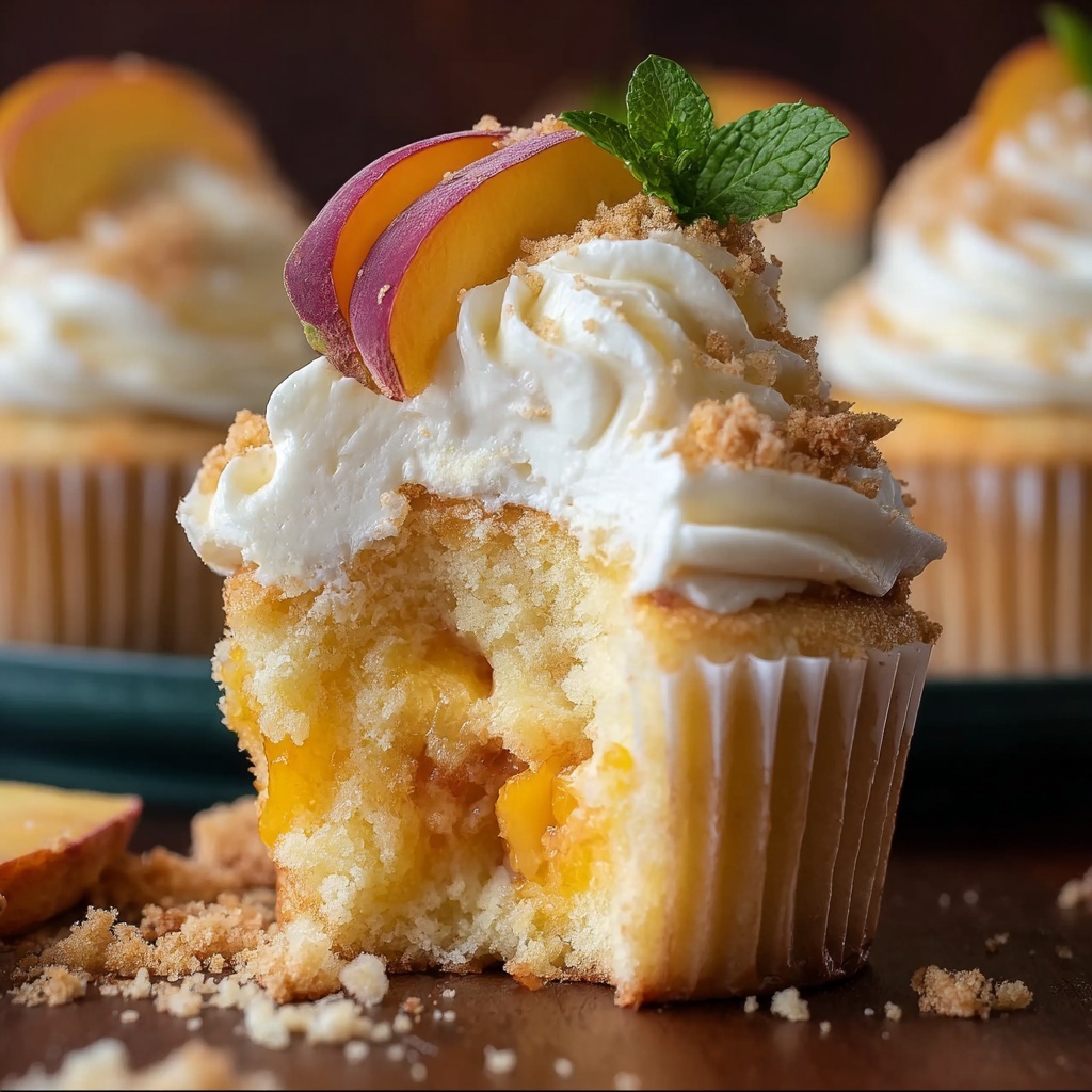 Peach Cobbler Cupcakes Recipe - Recipe Image