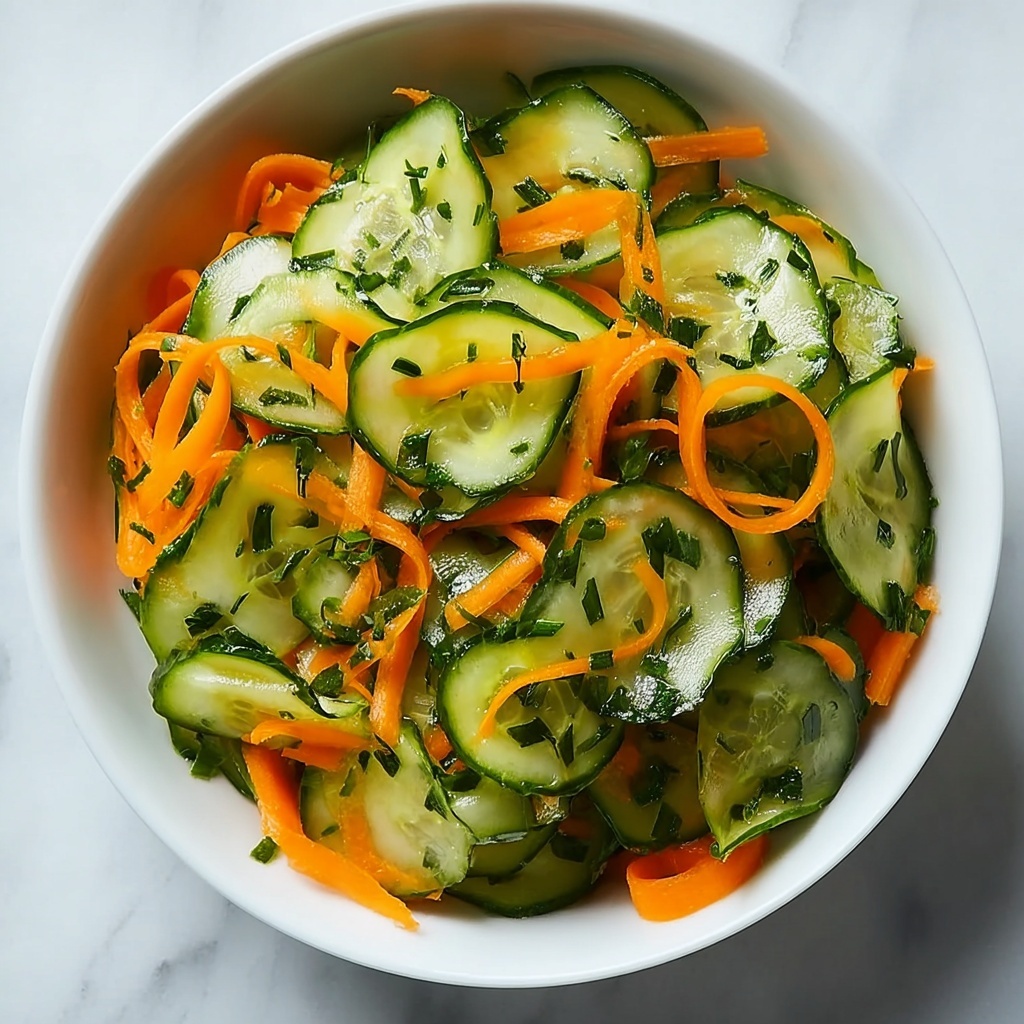 Zesty Asian Cucumber Carrot Slaw Recipe - Recipe Image