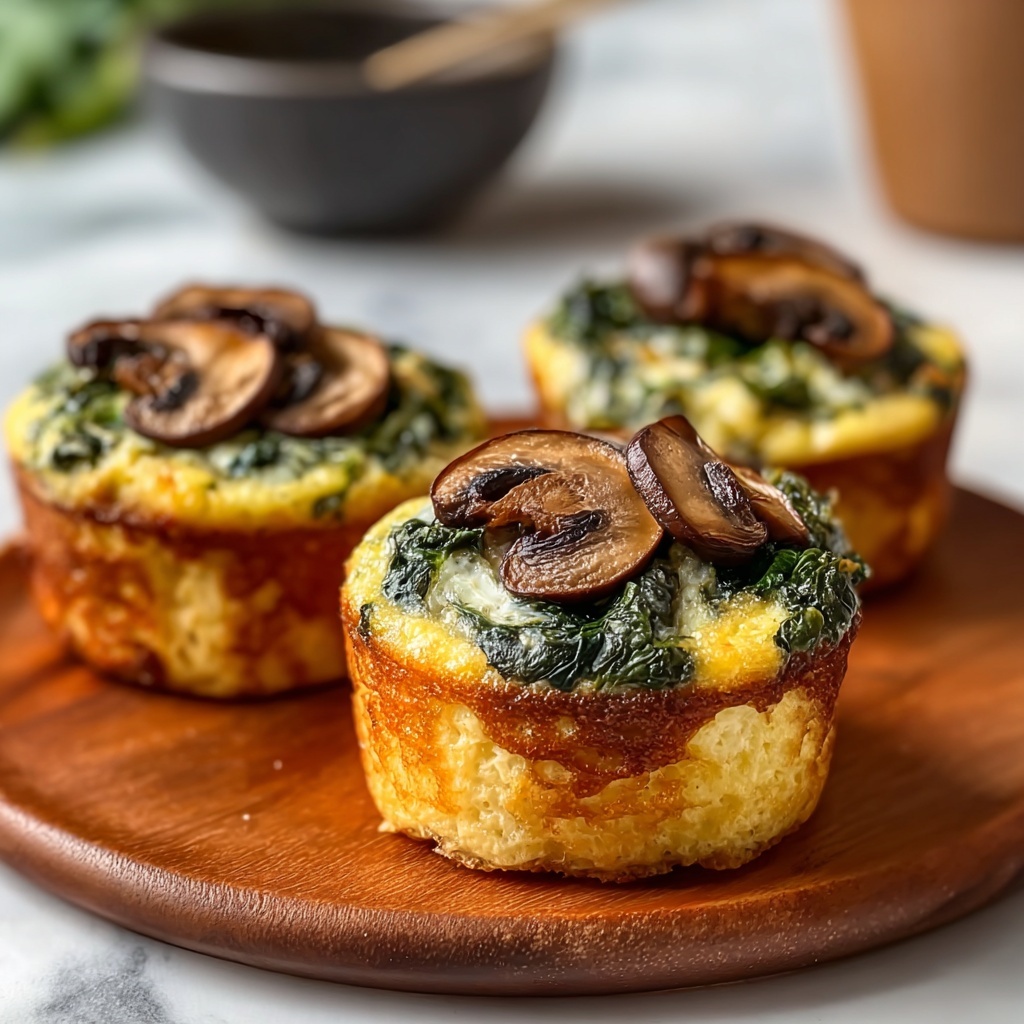 Delicious Spinach and Mushroom Quiche Muffins for Breakfast Bliss Recipe - Recipe Image
