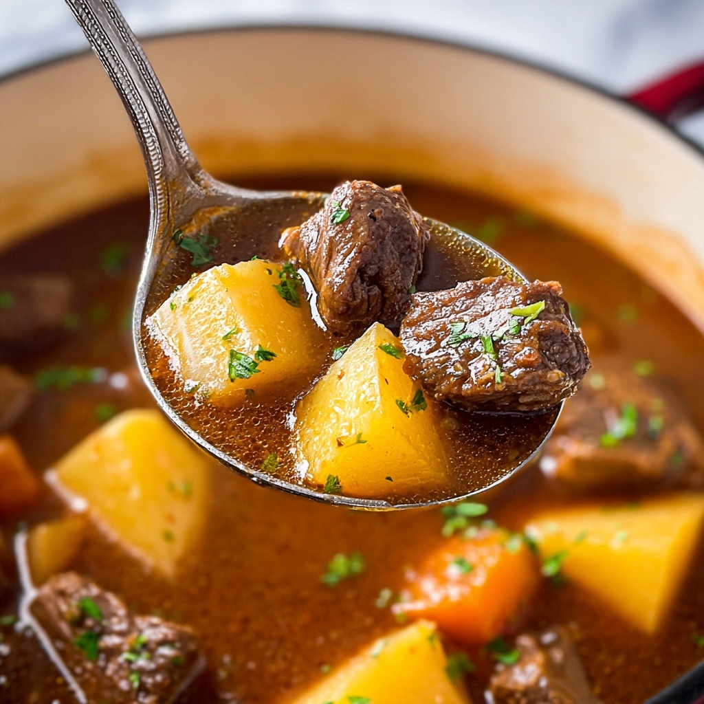 Carne con Papas: Spicy Beef Stew with Potatoes and Fresh Cilantro Recipe - Recipe Image