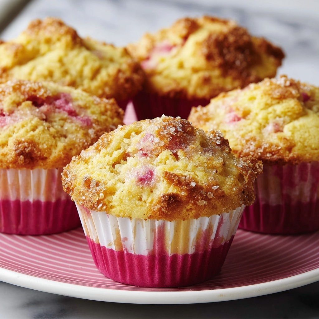 Rhubarb Muffins with Cinnamon Sugar Topping Recipe - Recipe Image