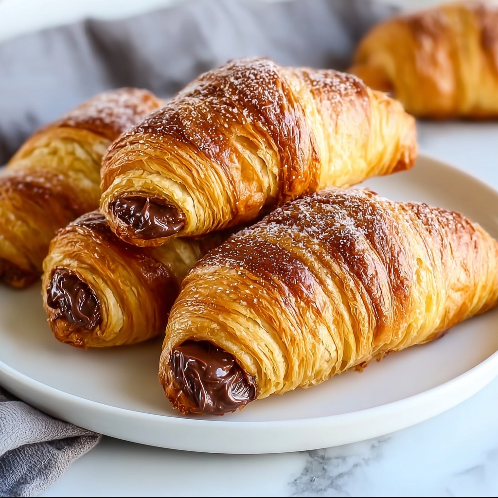 Decadent Homemade Chocolate Croissants Recipe - Recipe Image