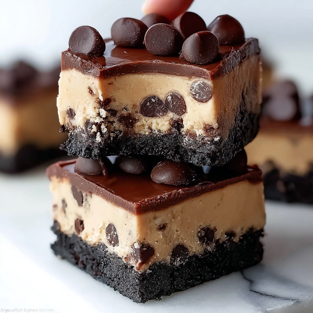 Chocolate Chip Cookie Dough Brownie Bites Recipe - Recipe Image