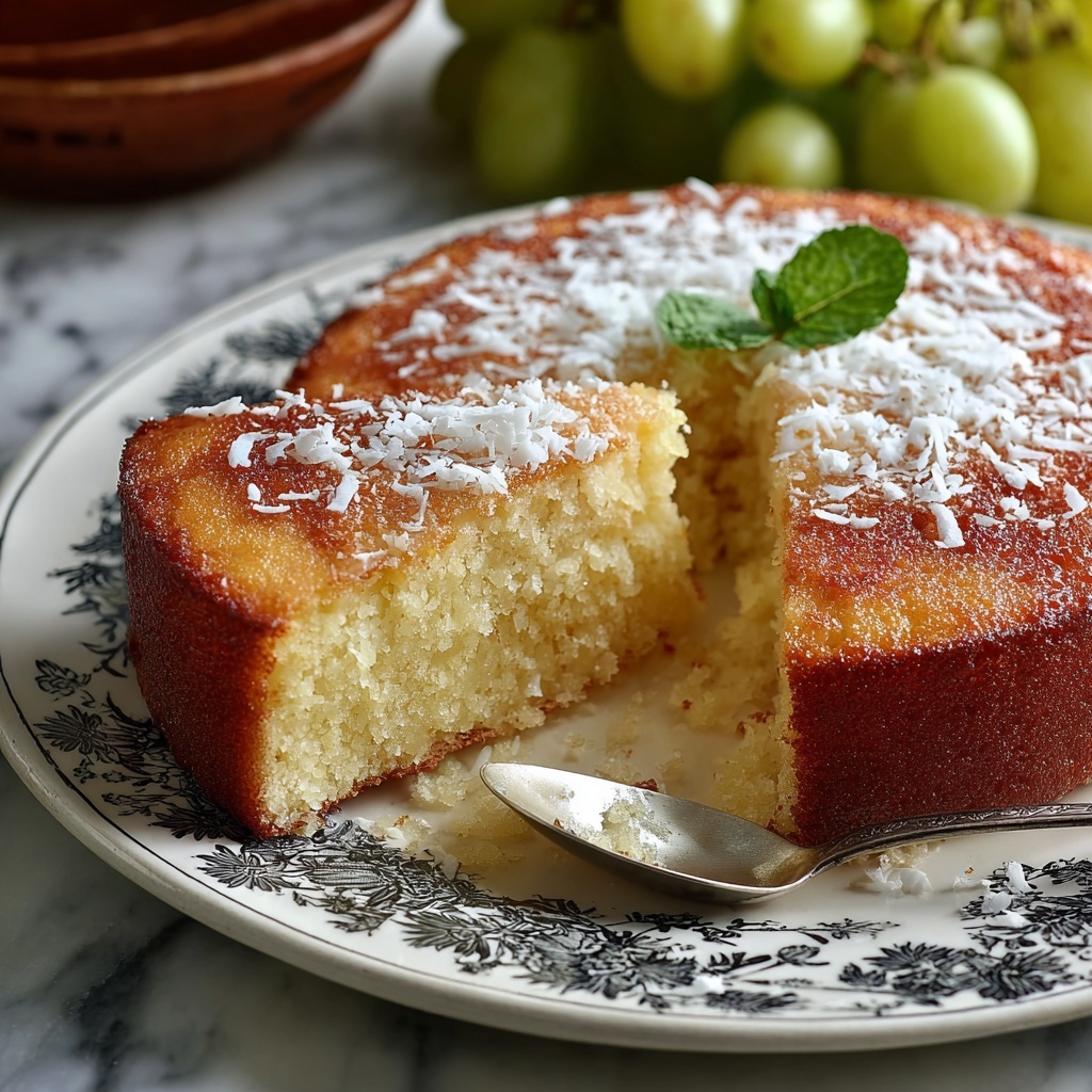 Flourless Coconut Greek Yogurt Cake Recipe - Recipe Image