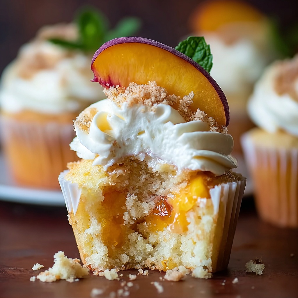 Peach Cobbler Cupcakes Recipe - Recipe Image