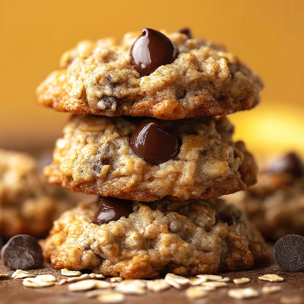 Chewy Banana Oatmeal Cookies Recipe - Recipe Image
