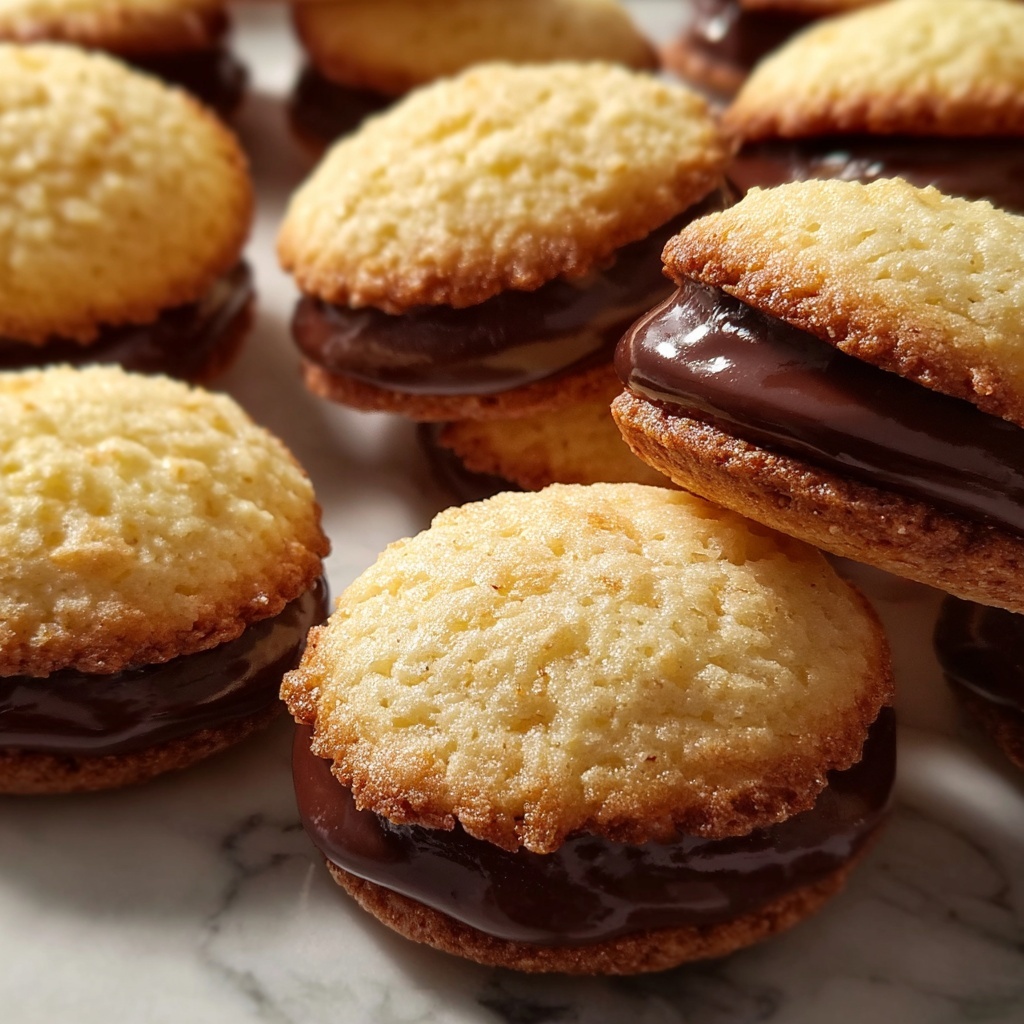 Baci di Dama Italian Almond Cookies with Dark Chocolate Filling Recipe - Recipe Image