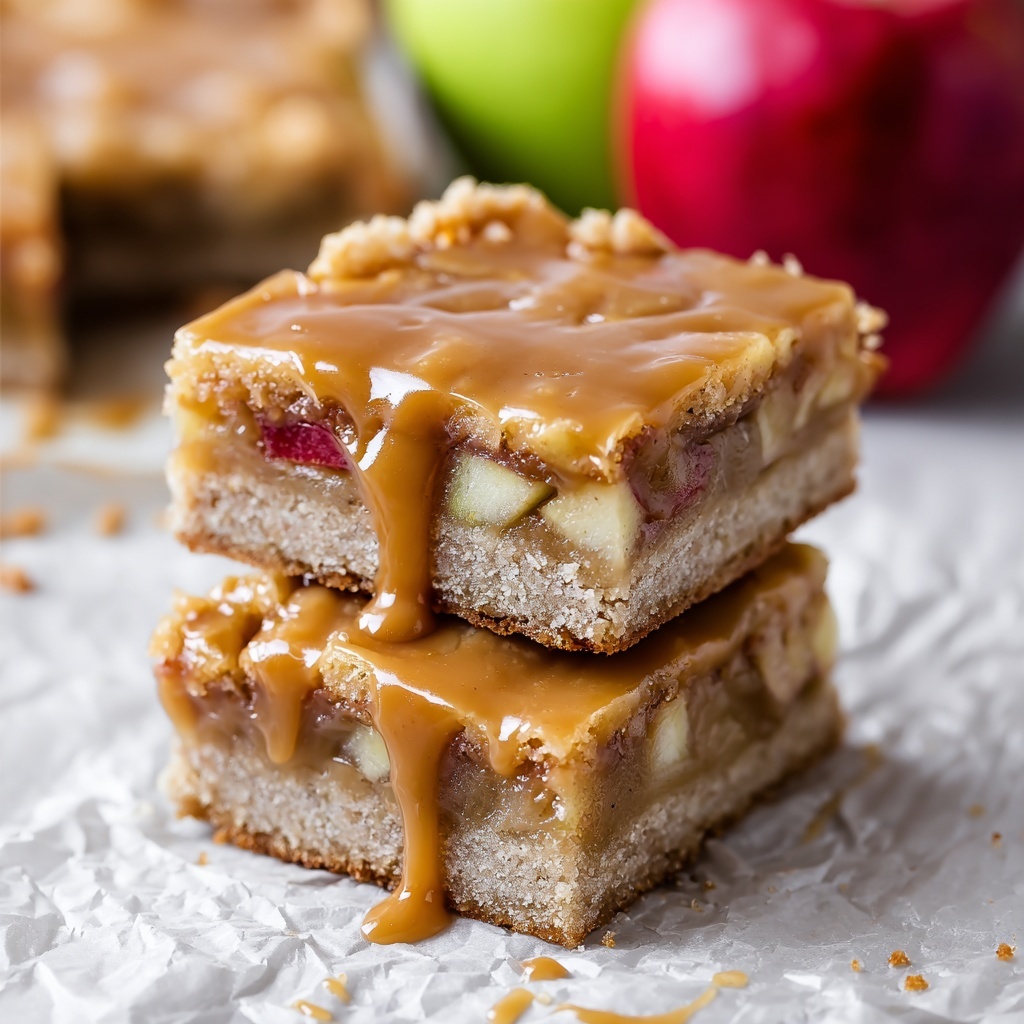Maple Glazed Apple Blondies Recipe - Recipe Image