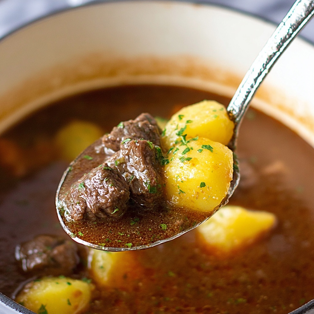 Carne con Papas: Spicy Beef Stew with Potatoes and Fresh Cilantro Recipe - Recipe Image